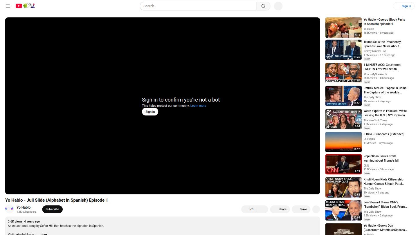 Juli Slide (Spanish Alphabet)
